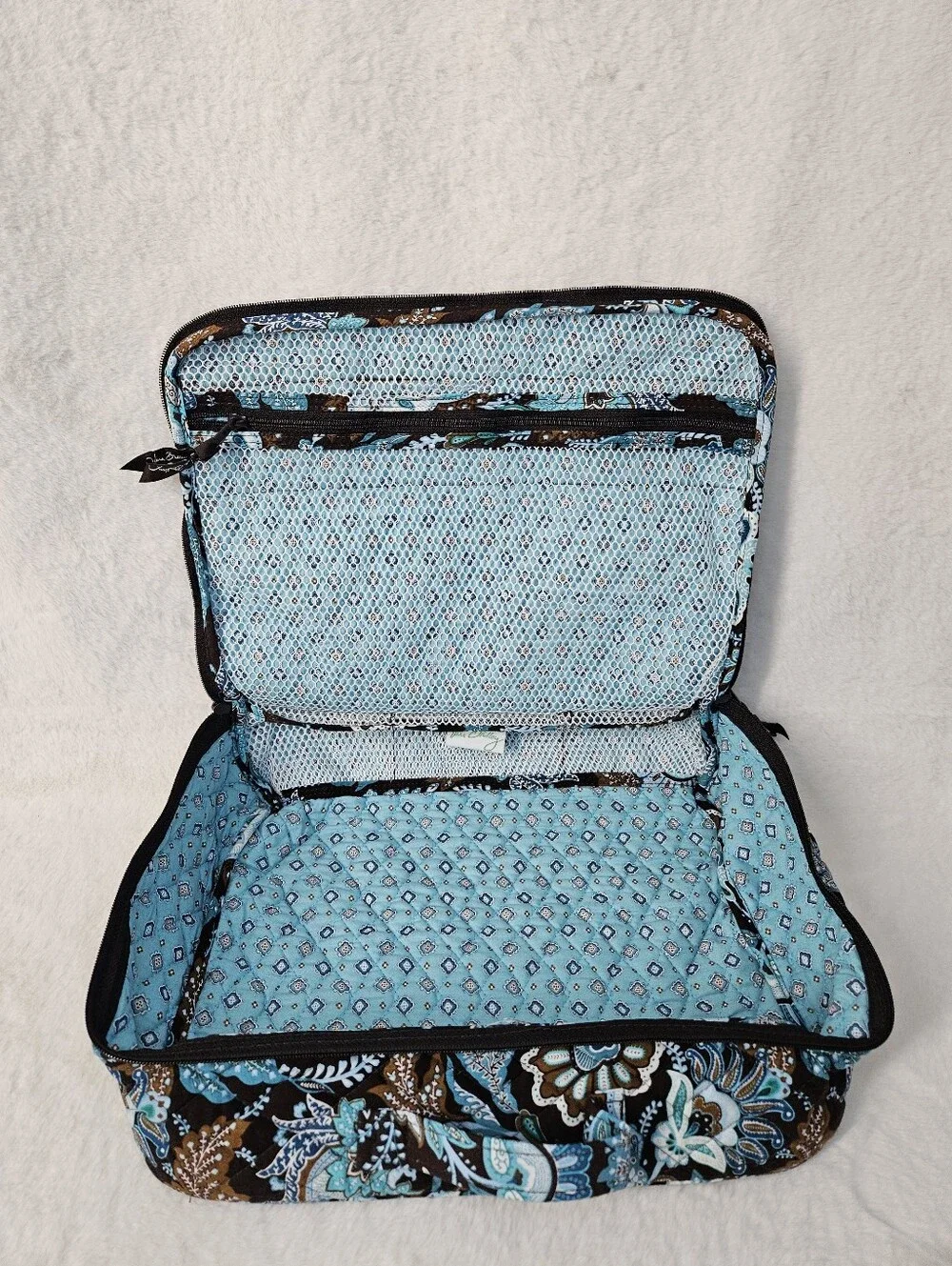 Vintage Vera Bradley Java Blue Organizer Carrying Case